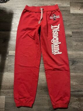 Disney Red Kids Joggers with Disneyland Logo
